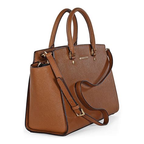 michael kors tan selma satchel